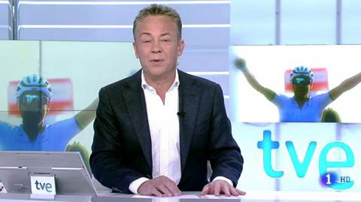 Telediario 1 - Valverde logra en Abu Dabi su primera victoria como campeón del mundo