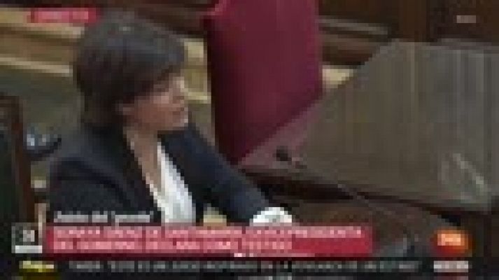 Informativo 24h - Sáez de Santamaría asegura que "ningún Gobierno democrático que cumpla la Constitución puede prestarse a autorizar un referendum de autodeterminación"