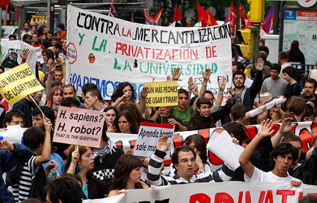 Manifestación contra Bolonia