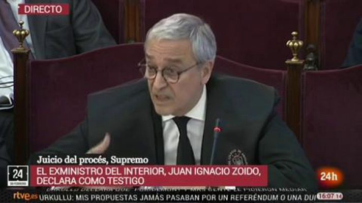 Informativo 24h - Zoido califica la actuación de la Policía Nacional y Guardia Civil el 1-O de "proporcionada dadas las circunstancias"