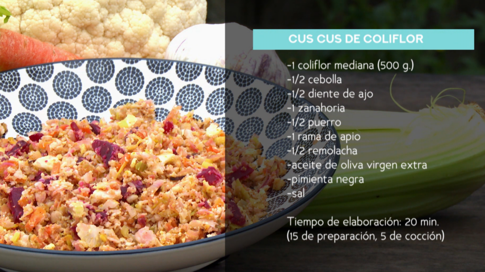 Receta de Cuscús de Coliflor