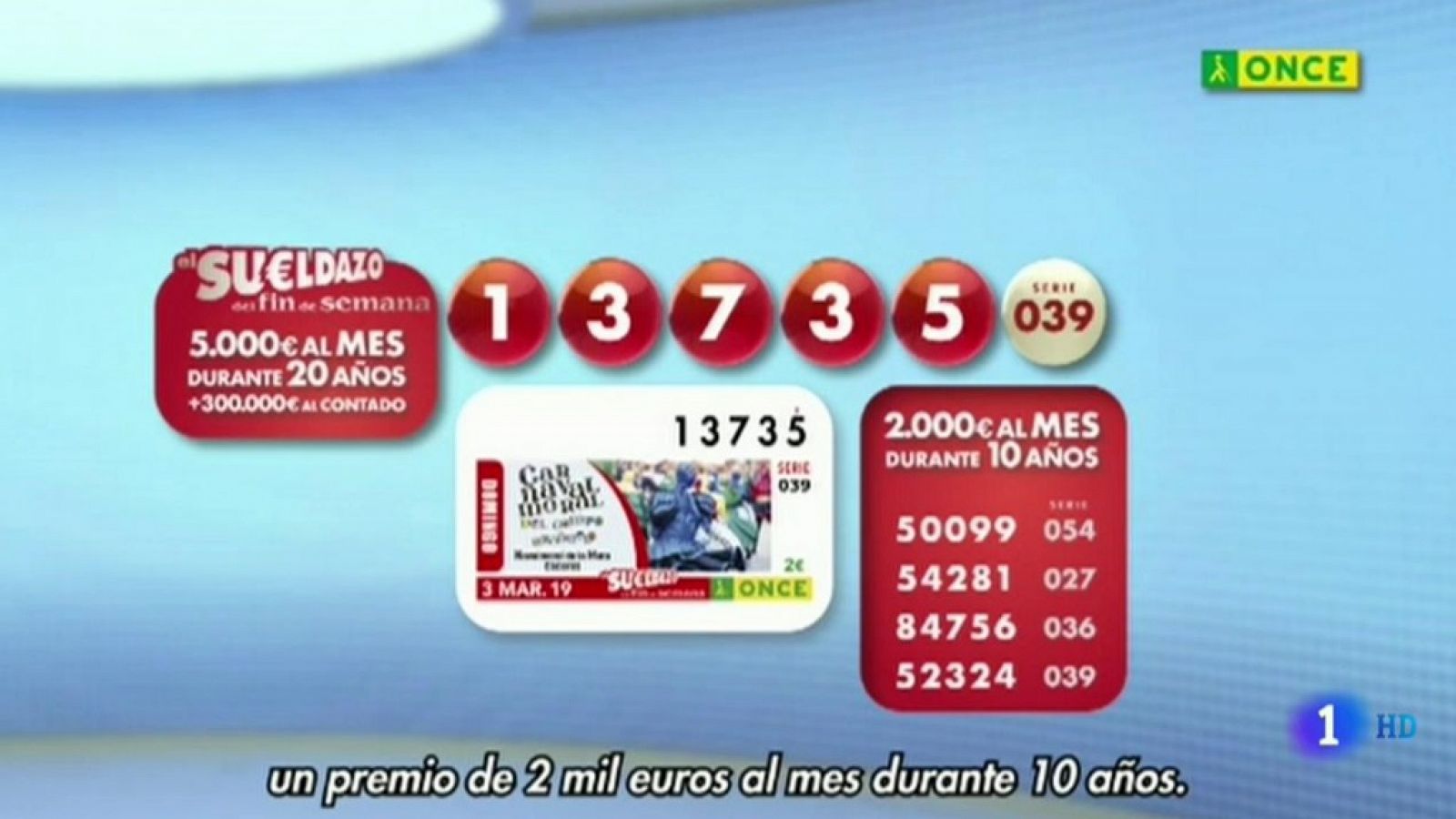 Sorteos ONCE: Sorteo ONCE - 03/03/19 | RTVE Play