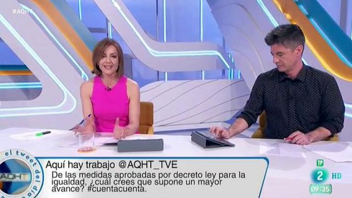 Aquí hay trabajo - Un decreto ley y tres medidas para la igualdad