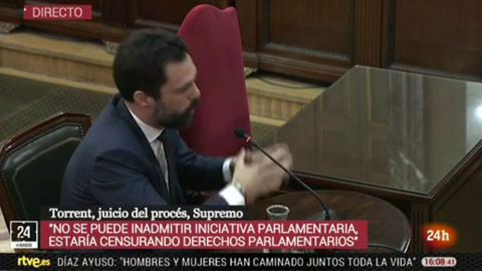 Informativo 24h: Torrent respalda a Forcadell: "Yo en su lugar hubiera hecho exactamente lo mismo" | RTVE Play