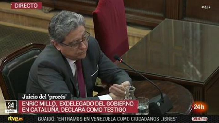 Informativo 24h - Milló asegura que Puigdemont le dijo que ya no podía "dar marcha atrás" y que iba a convocar el referéndum