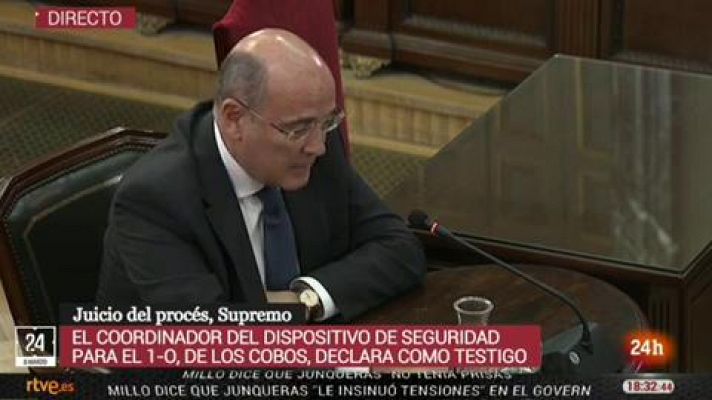 Informativo 24h - Pérez de los Cobos asegura que el 1-O hubo grupos organizados para impedir mediante "fuerza física" el trabajo de los agentes
