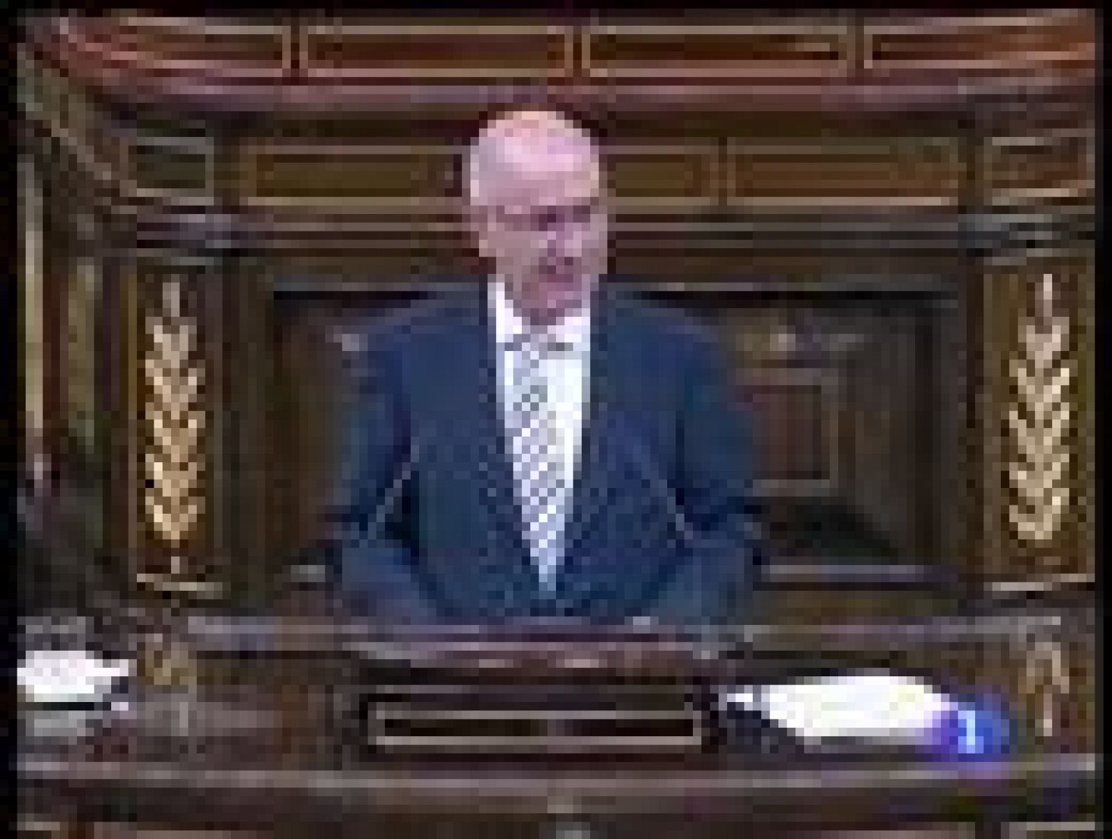El portavoz en el Congreso de CiU, Josep Antoni Duran i Lleida, ha sido muy crítico con la política económica del Gobierno.(12/05/09)