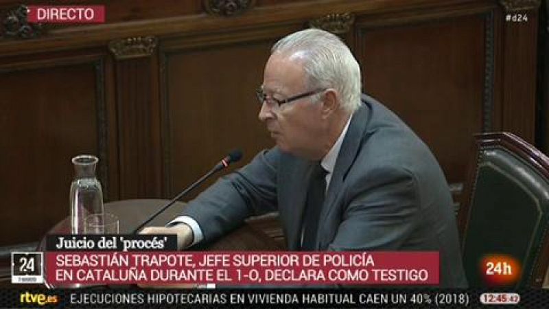 El ex jefe de la Policía el 1-O defiende que el uso de la fuerza fue "congruente, racional y proporcionada"