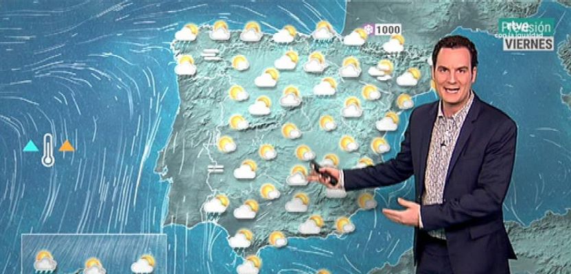 Lluvias débiles este viernes en el Cantábrico, Pirineo y Andalucía que remitirán por la tarde