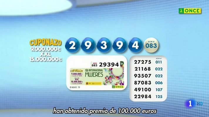 Sorteos ONCE - Sorteo ONCE - 08/03/19