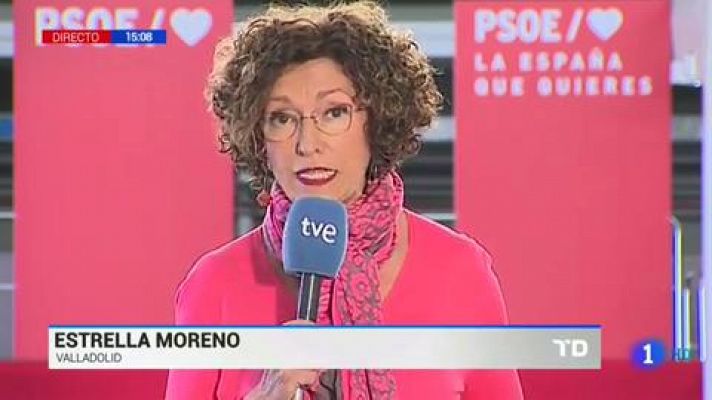 Telediario 1 - PSOE y Podemos defienden las marchas del 8-M frente a la protesta del "trío" de Colón