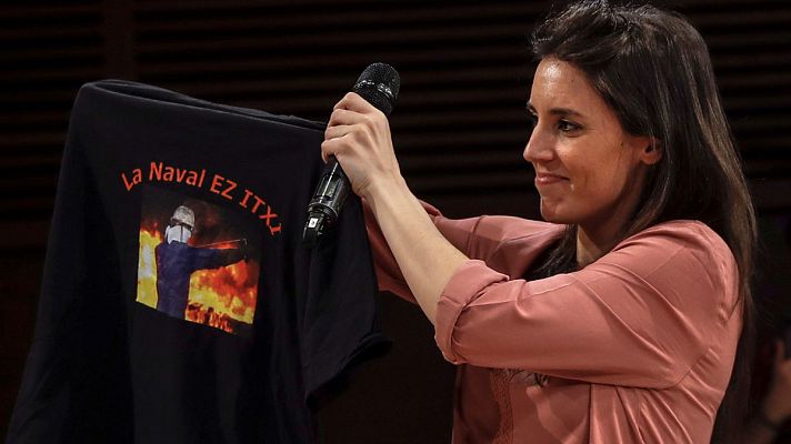 Telediario 1 - "A la derecha se la frena blindando derechos", ha dicho Irene Montero en el mitin de Donostia