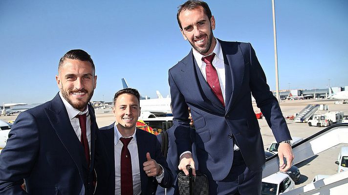 Telediario 1 - El Atlético ya está en Turín para medirse a la Juventus