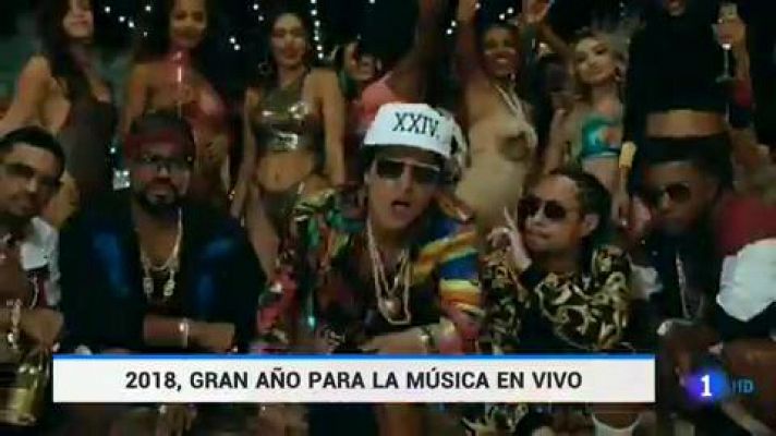 Telediario 1 - 2018, el mejor año de la historia de la música en vivo en España