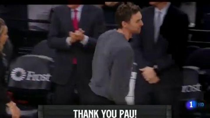 Telediario 1 - Los Spurs homenajean a Pau Gasol