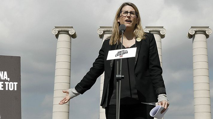 Telediario 1 - El Govern anuncia una respuesta "combativa" a la orden de la Junta Electoral de retirar los lazos amarillos