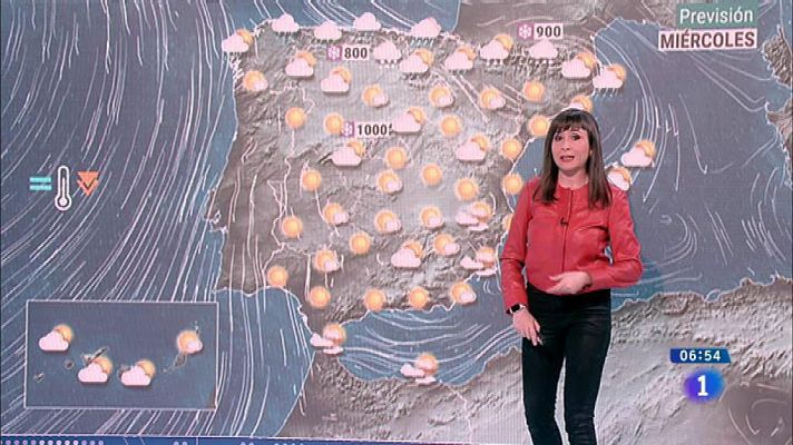 El tiempo - Hoy, vientos en el nordeste peninsular y nevadas en Pirineos y Cantabria