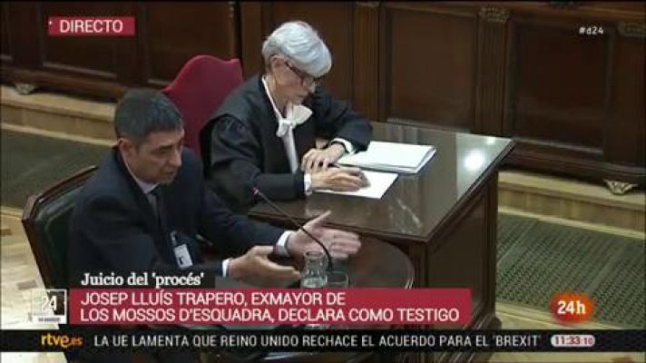 Trapero defiende que la salida de la secretaria mediante un cordón policial era "segura"