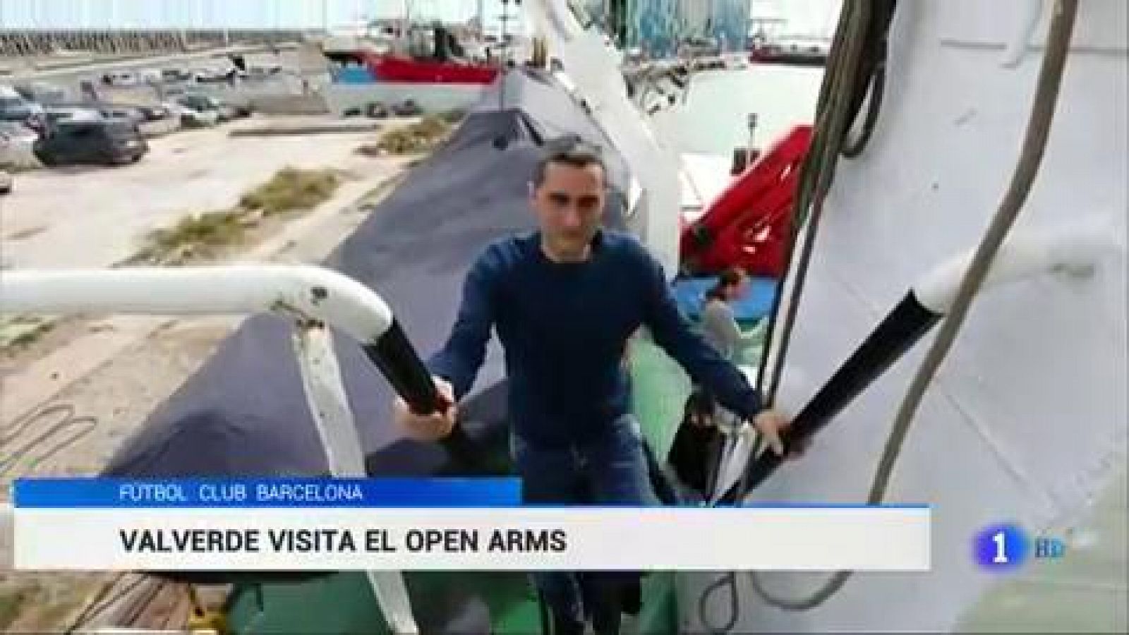 Valverde visita el Open Arms