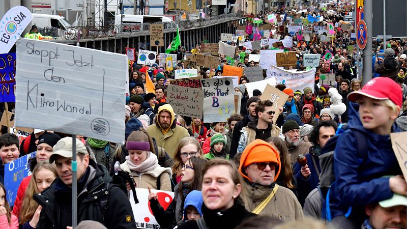 Manifestación contra el cambio climatico en Berlin