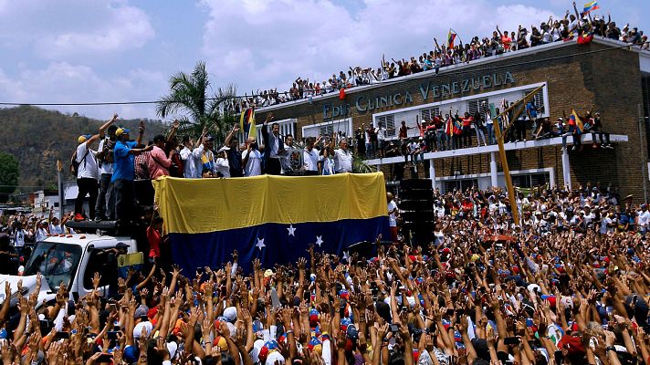 Informativo 24h - Guaidó inicia una gira por Venezuela para organizar una movilización hacia el palacio presidencial de Miraflores
