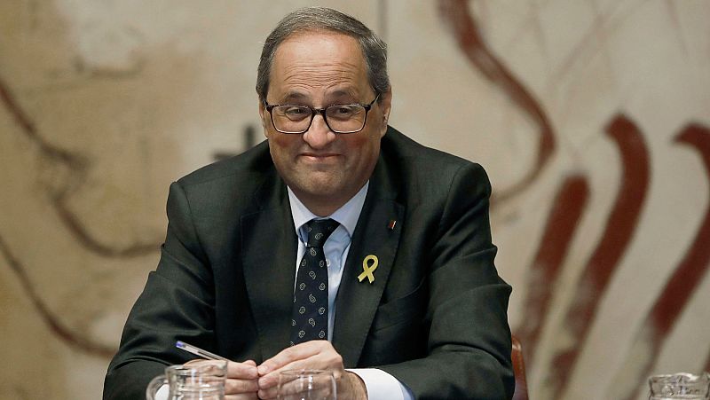 Torra mantendrá el lazo amarillo en la fachada de la Generalitat desoyendo a la JEC