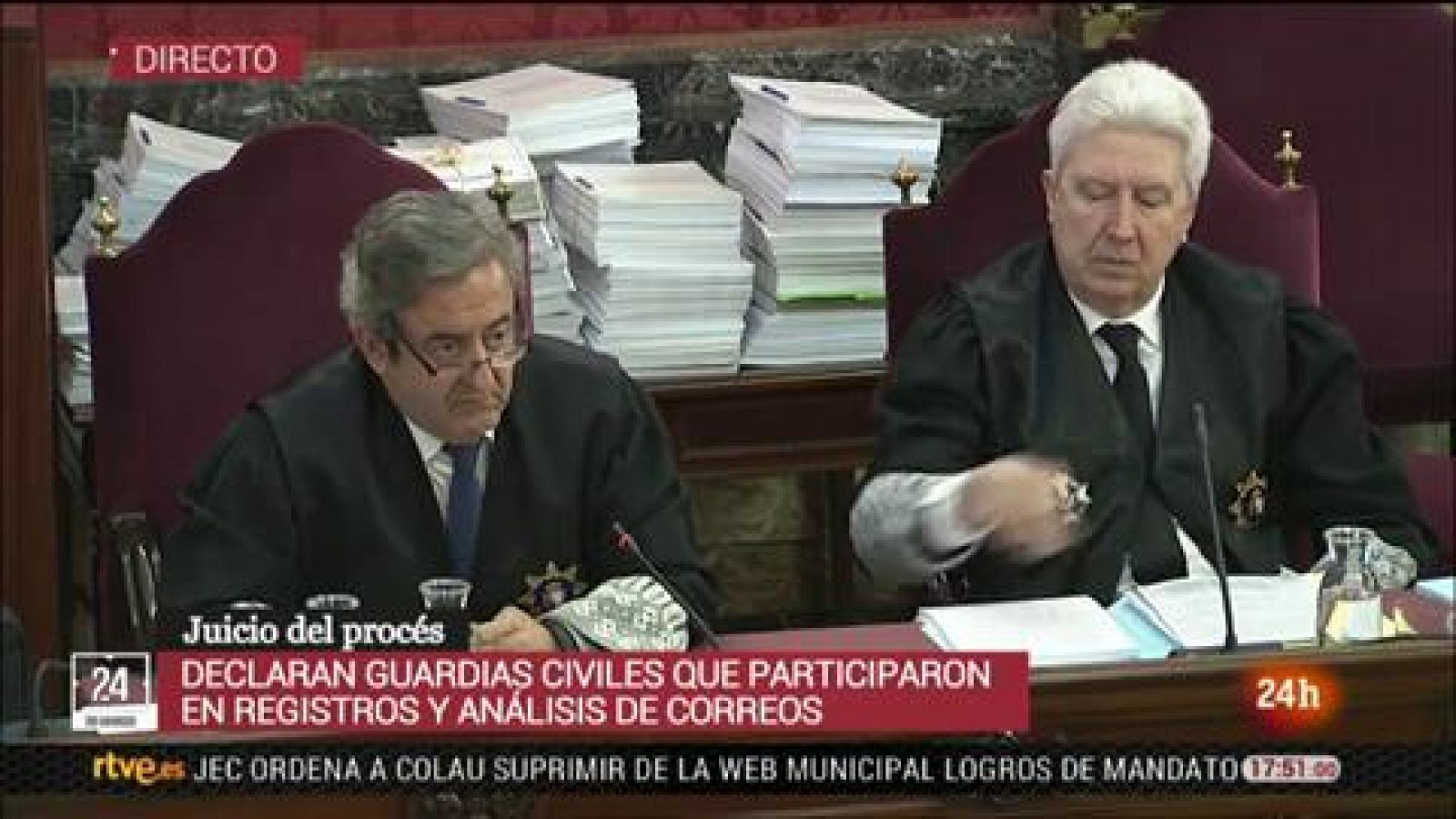 Juicio 'procés': Un agente de la comitiva judicial de Economía relata que no salieron antes porque no era seguro