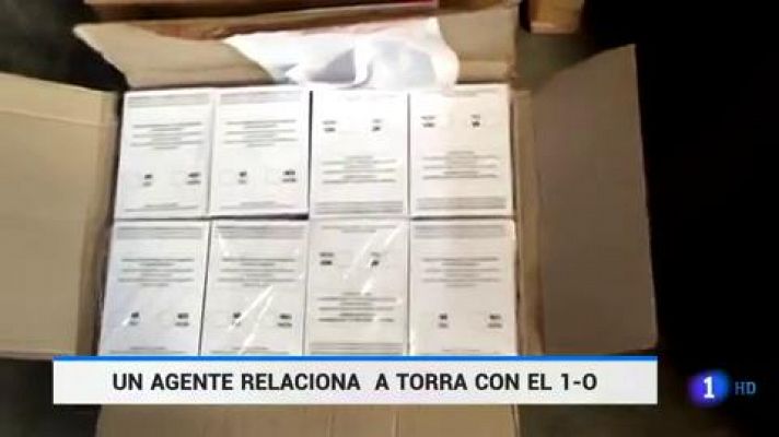 Telediario 1 - Un Guardia Civil vincula a Torra con la logística para el referéndum ilegal del 1-O