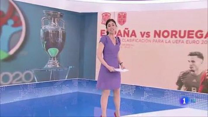 Telediario 1 - Noruega prepara en Oliva (Valencia) su duelo ante España