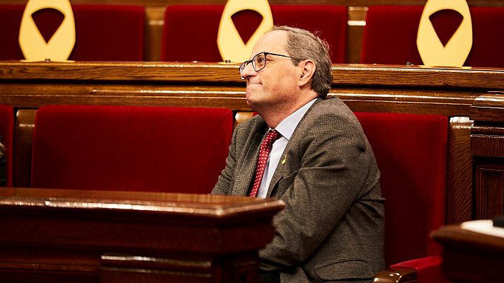 La Junta Electoral lleva a Torra a la Fiscalía y ordena a los Mossos retirar los símbolos