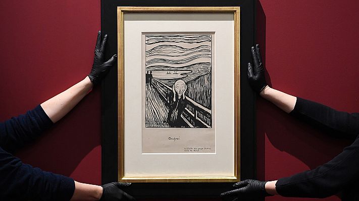 Telediario 1 - 'El grito' de Munch en realidad se tapa los oídos