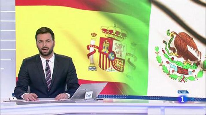 Telediario 1 - López Obrador exige disculpas por la conquista de México