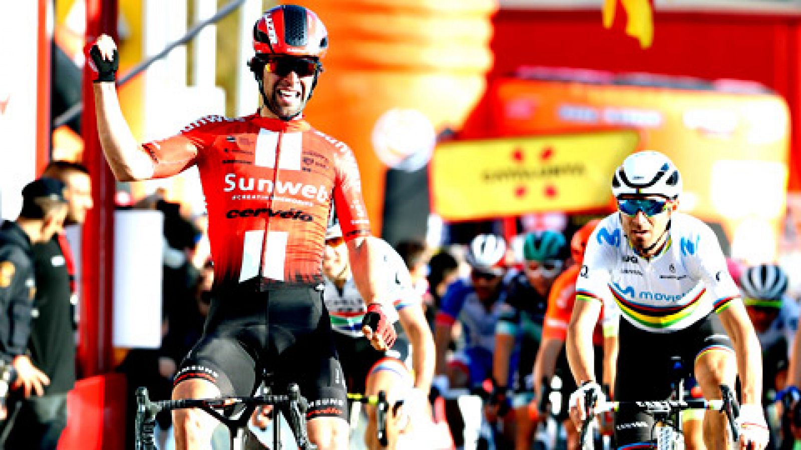 Ciclismo: Michael Matthews gana un tenso pulso a Alejandro Valverde en la Volta | RTVE Play