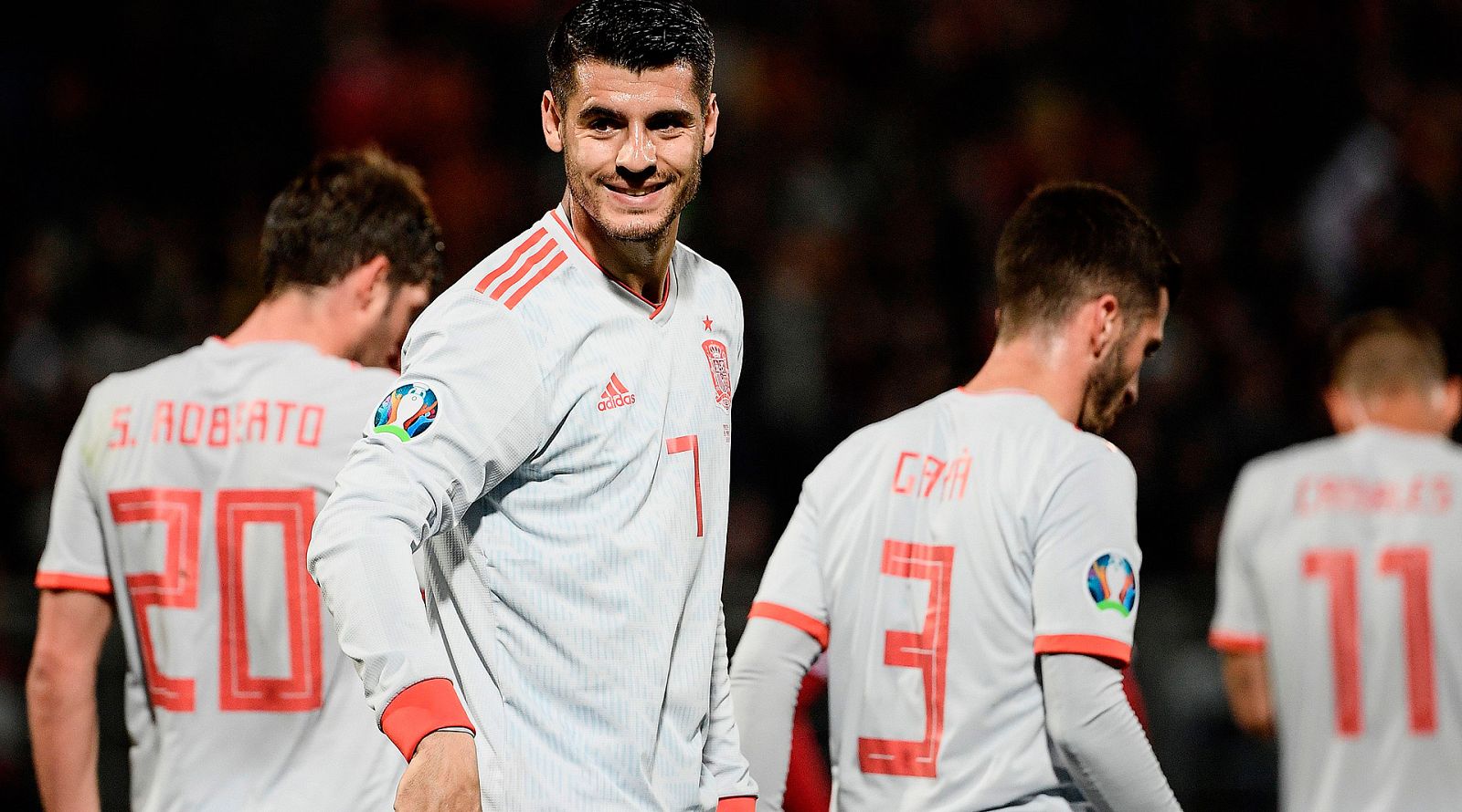 Álvaro Morata ha marcado el primer gol de España en Malta, tras un pase largo de Mario Hermoso.