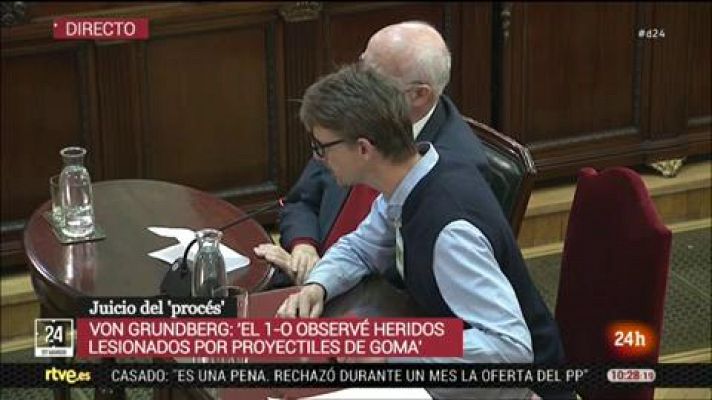 Informativo 24h - Un exparlamentario alemán niega una "actitud violenta o agresiva" por parte de los ciudadanos el 1-O