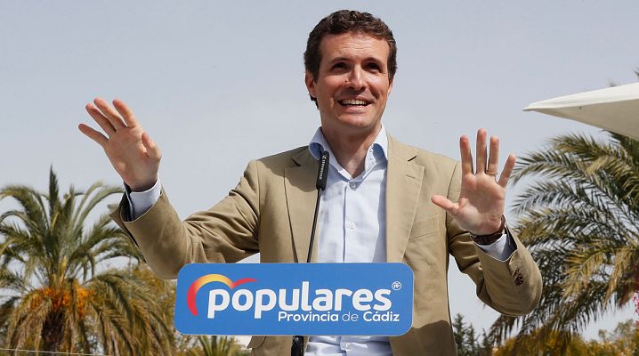 Telediario 1 - PP y Ciudadanos se cruzan mensajes en público sobre un posible gobierno de coalición tras las elecciones generales