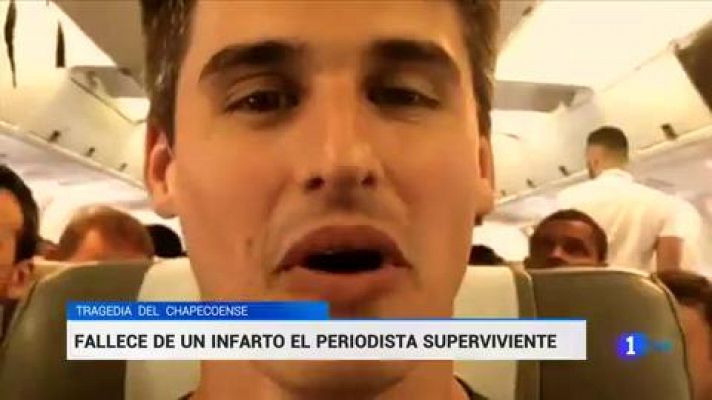 Telediario 1 - Fallece de un infarto el periodista Rafael Henzel, superviviente del accidente aéreo del Chapecoense