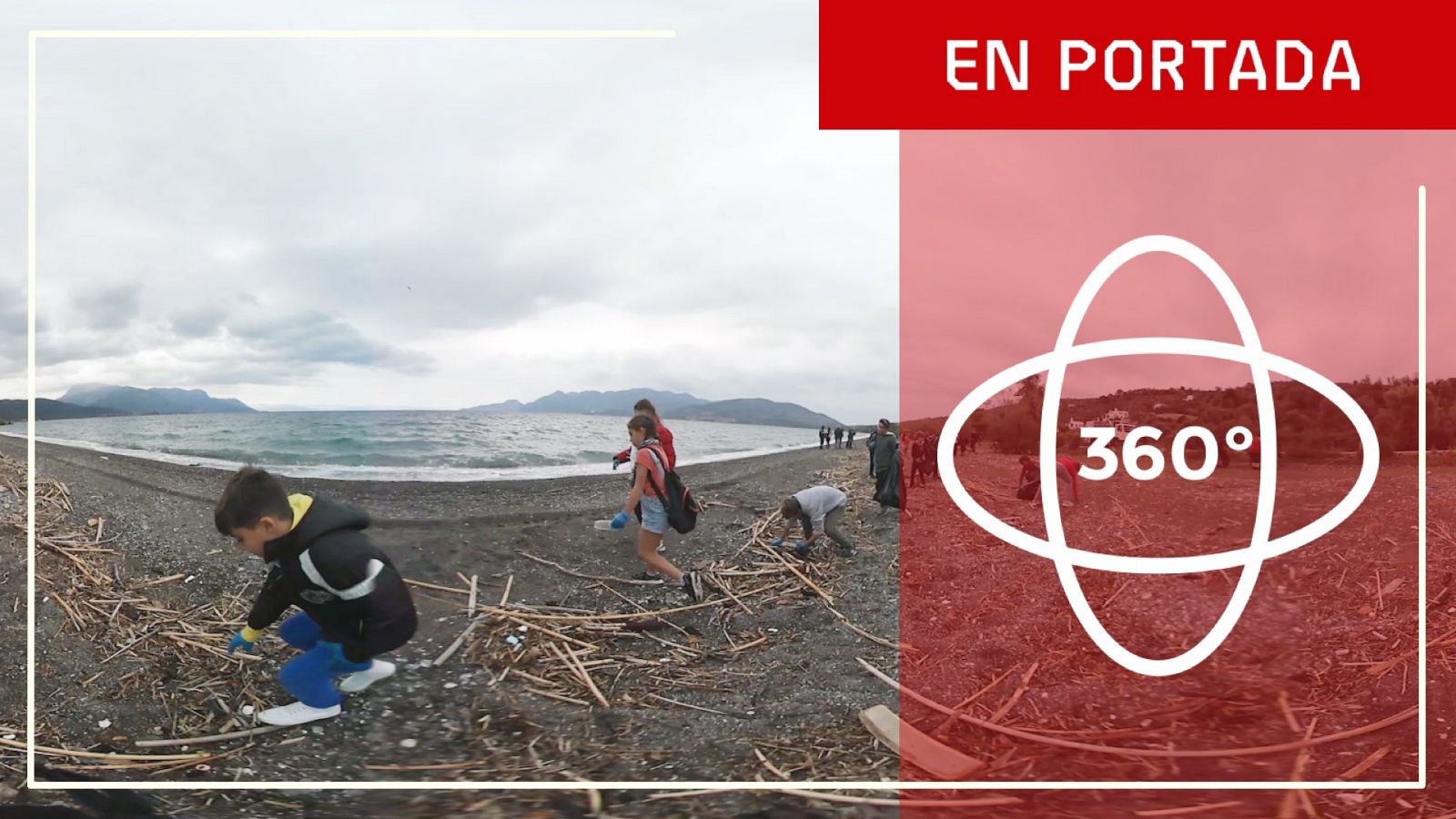 Limpieza en 360º de la Playa Metamorfosis, en el Peloponeso 