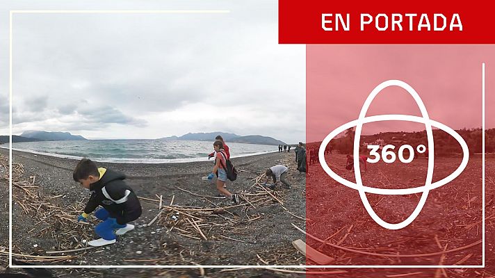 En portada - Limpieza en 360º de la Playa Metamorfosis, en el Peloponeso