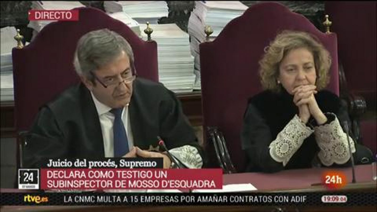 Juicio procés: Un mosso destaca la actitud "muy agresiva y violenta" de parte de los concentrados en un registro del 20S