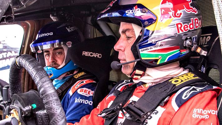 Telediario 1 - Fernando Alonso se acerca al Dakar