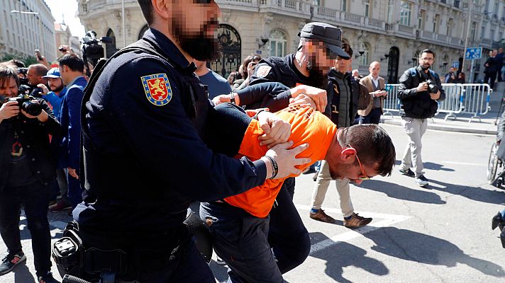 Protesta de los trabajadores de Alcoa en el Congreso