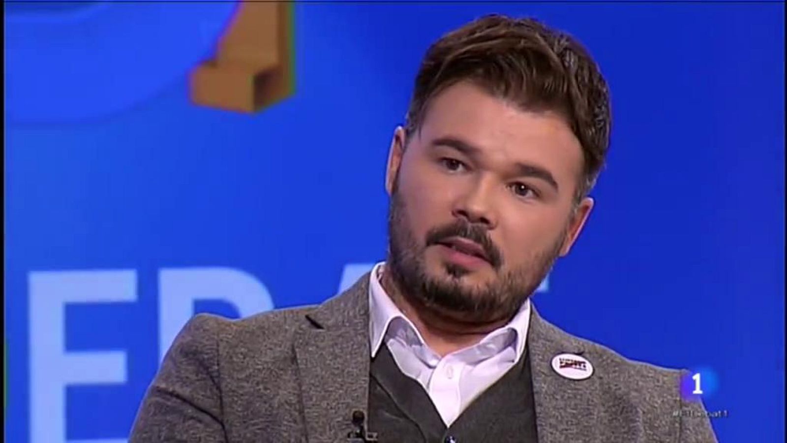 Vídeo sobre El Debat de La 1 amb entrevista a Gabriel Rufián d'ERC