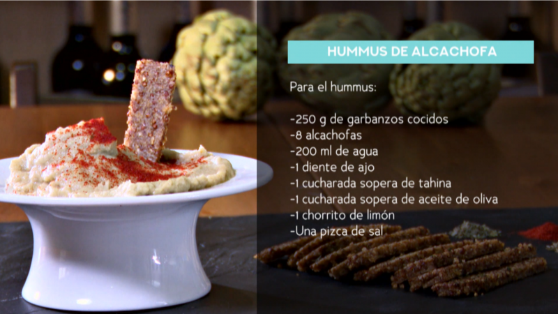 Receta de hummus de alcachofa