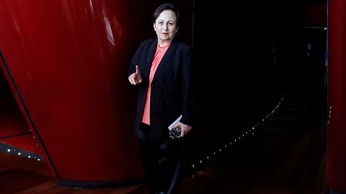 Telediario 1 - Shirin Ebadi, Nobel de la Paz: "Los gobiernos dictatoriales ven a las mujeres como su principal enemigo"