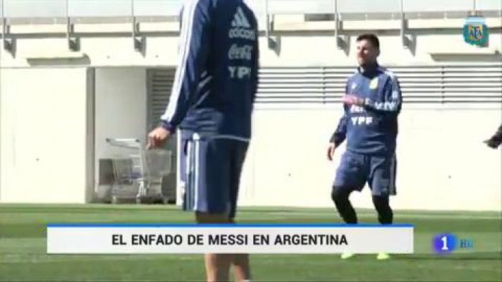 Telediario 1 - El enfado de Messi en Argentina