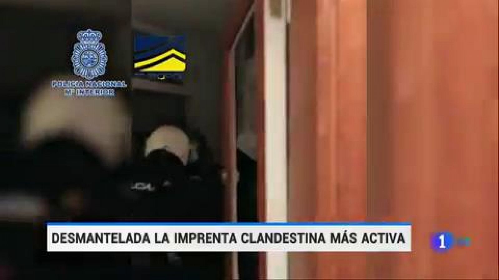 Telediario 1: Desmantelan la imprenta clandestina más activa de España  | RTVE Play