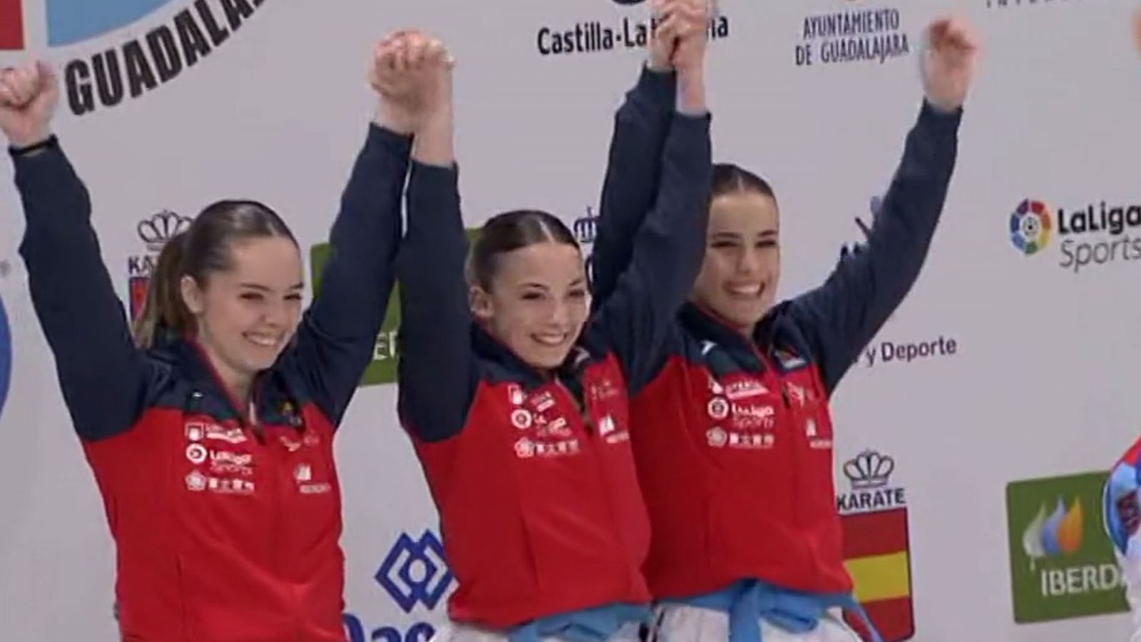 Europeos de Kárate 2019 | Suena el himno español por el equipo femenino de kata