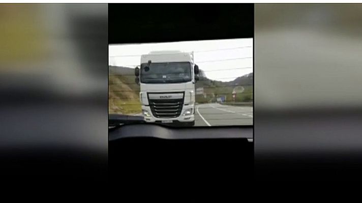 Denunciado un camionero por presionar a otros vehículos para que fueran más deprisa en Navarra