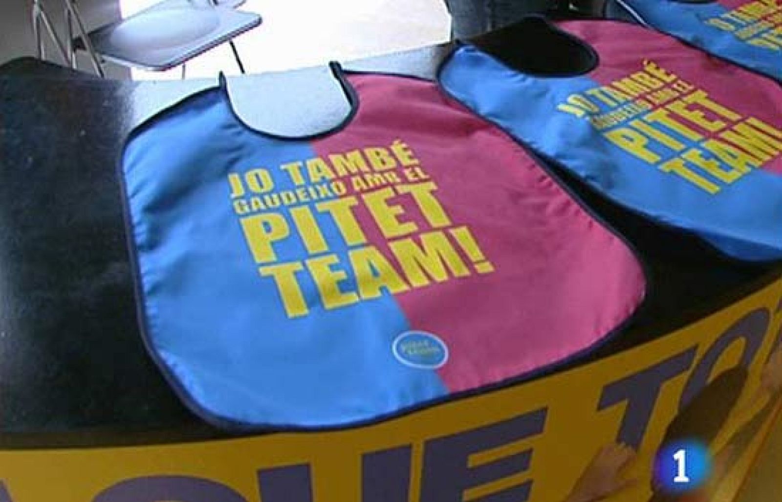 Un babero para ver jugar al Barça